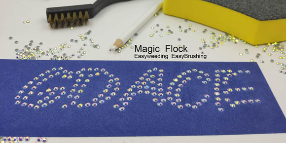 GDACE Rhinestone Template Material Sticky Flock Adhesive Stencil